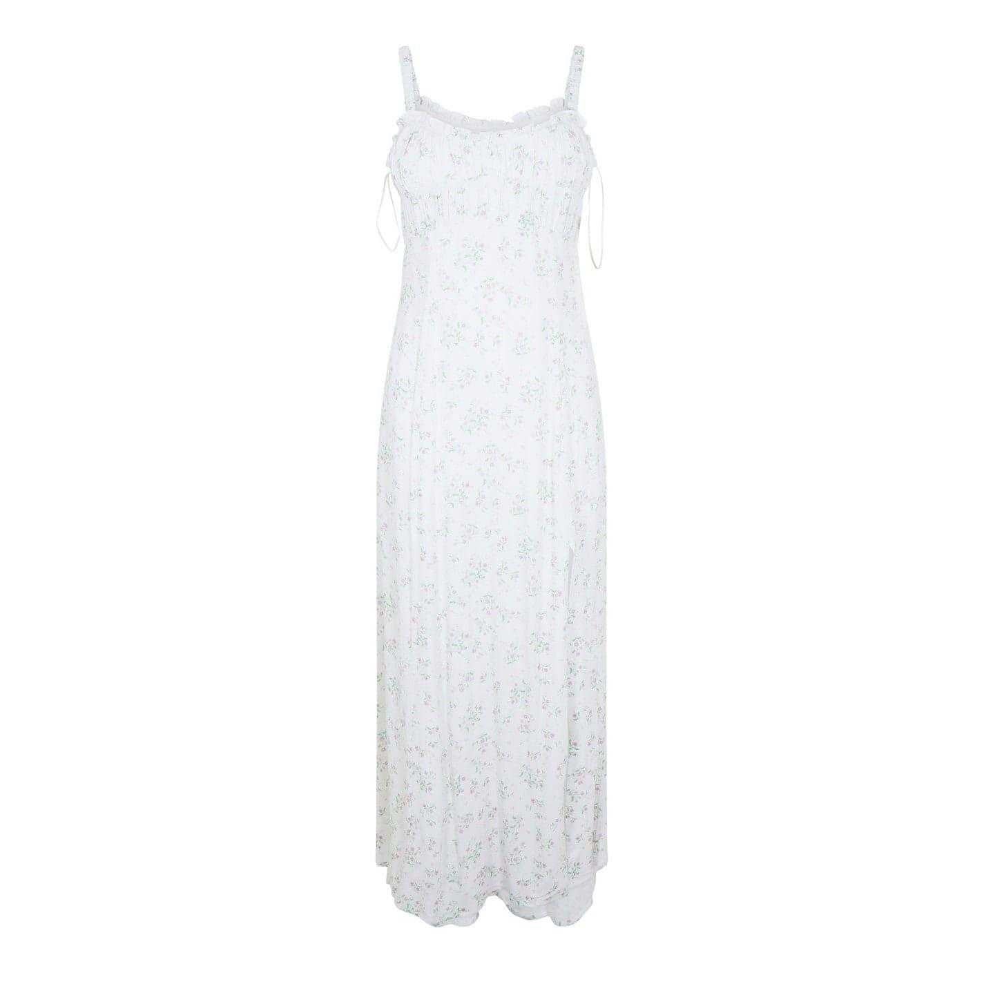 White - Front - Jack Wills Womens-Ladies Square Neck Midi Dress