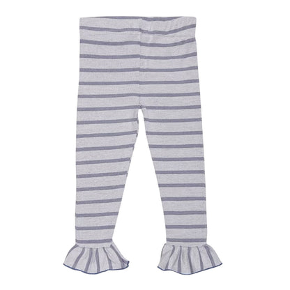 Multicoloured - Back - Lilly & Sid Girls Stripe Leggings