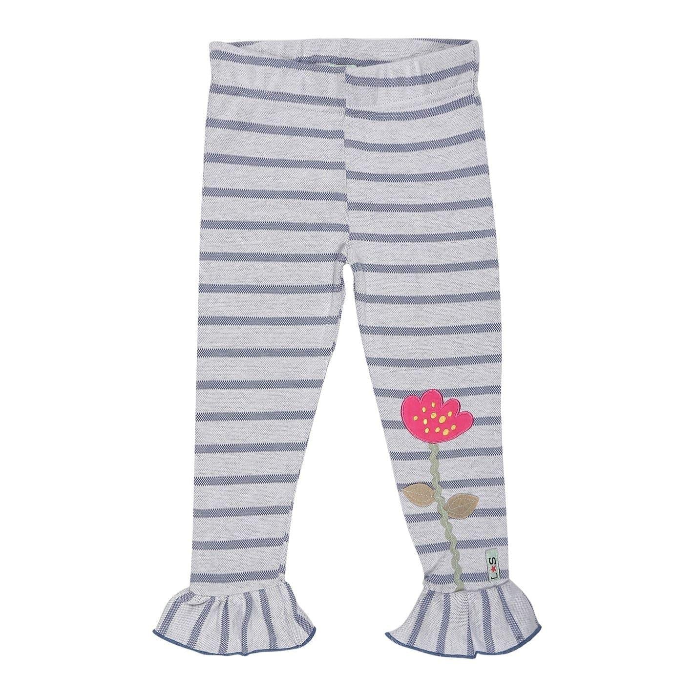 Multicoloured - Front - Lilly & Sid Girls Stripe Leggings