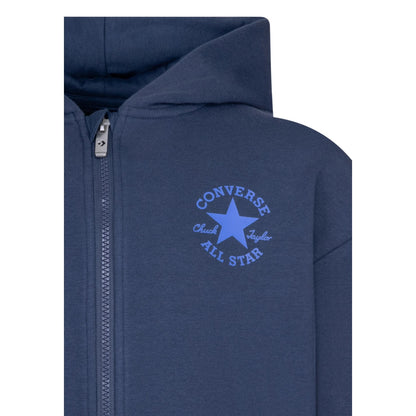 Navy - Side - Converse Boys Core Full Zip Hoodie