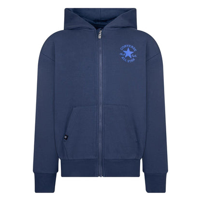 Navy - Front - Converse Boys Core Full Zip Hoodie