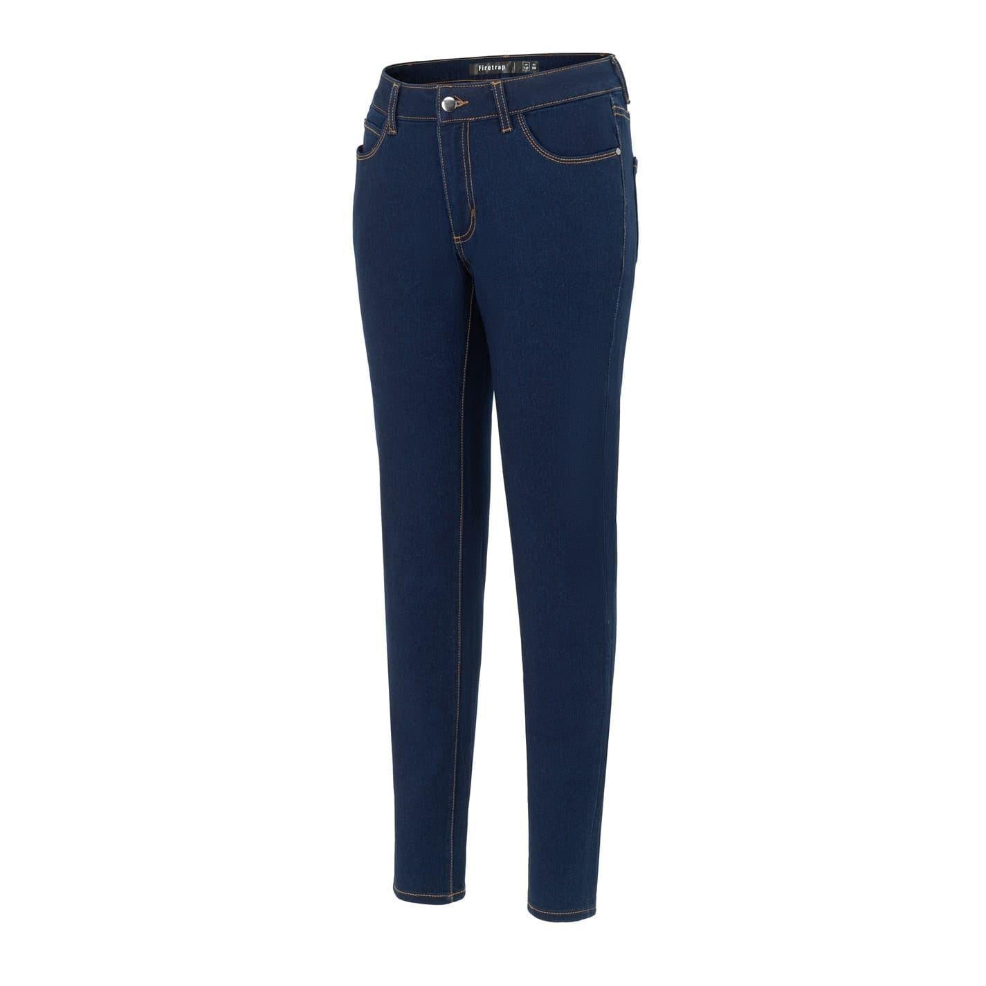 Navy - Side - Firetrap Womens-Ladies Mid Rise Skinny Jeans