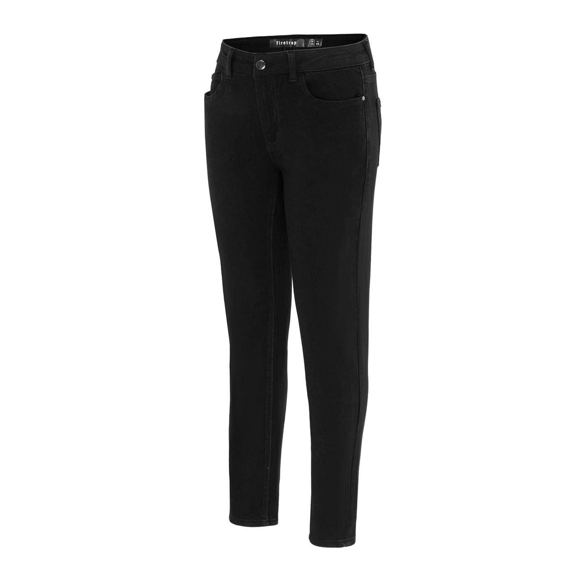 Black - Side - Firetrap Womens-Ladies Mid Rise Skinny Jeans