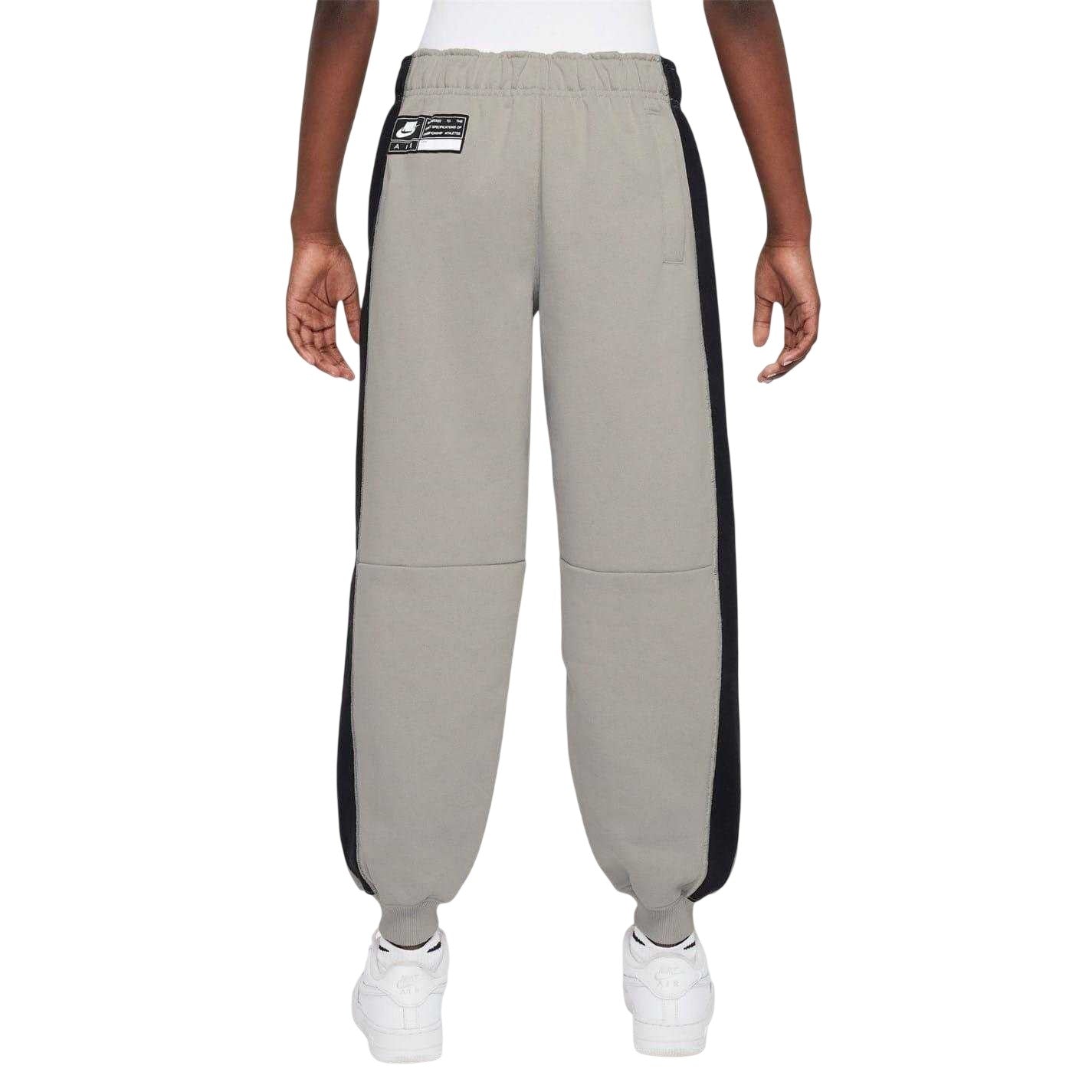 Grey - Back - Nike Childrens-Kids Fleece Colour Block Joggers