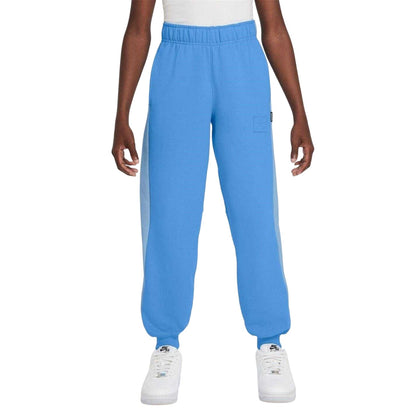 University Blue - Front - Nike Childrens-Kids Fleece Colour Block Joggers