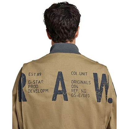 Khaki - Side - G-Star Mens Logo Loose Fit Bomber Jacket