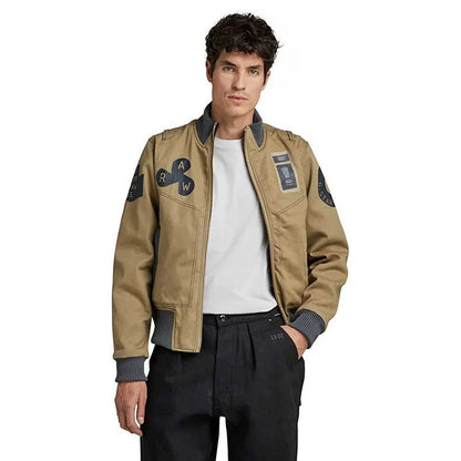 Khaki - Lifestyle - G-Star Mens Logo Loose Fit Bomber Jacket