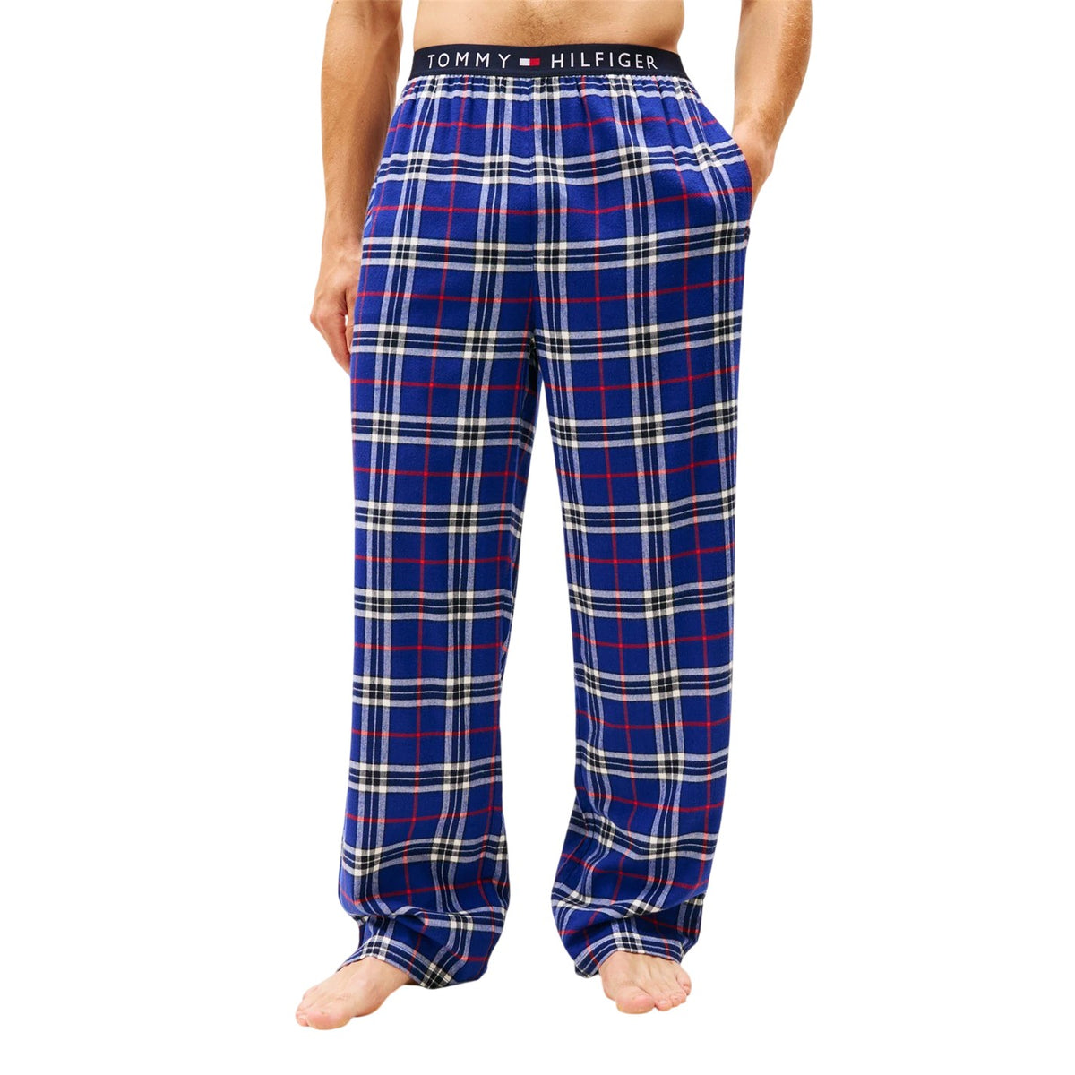 Blue - Lifestyle - Tommy Hilfiger Mens Flannel Plaid Pyjama Bottoms