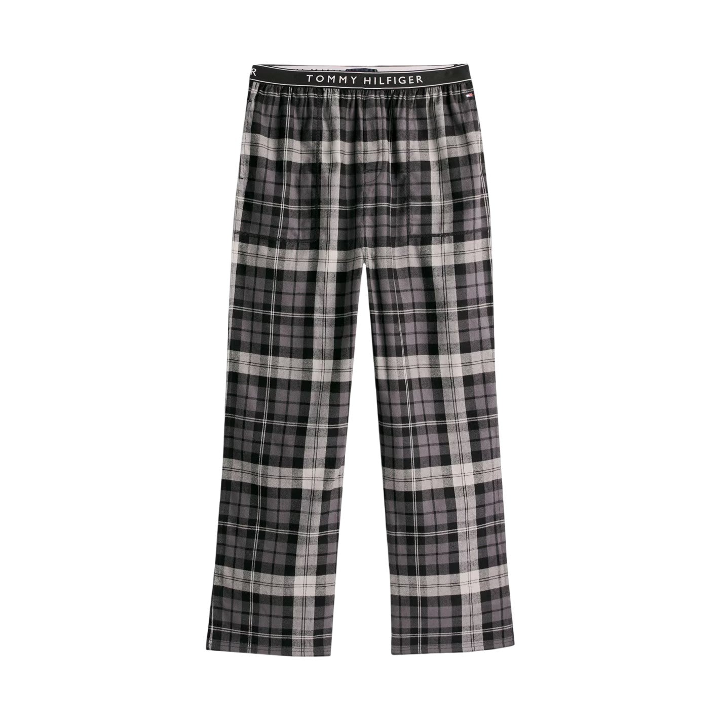 Black - Front - Tommy Hilfiger Mens Flannel Plaid Pyjama Bottoms