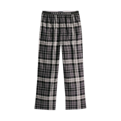 Black - Front - Tommy Hilfiger Mens Flannel Plaid Pyjama Bottoms