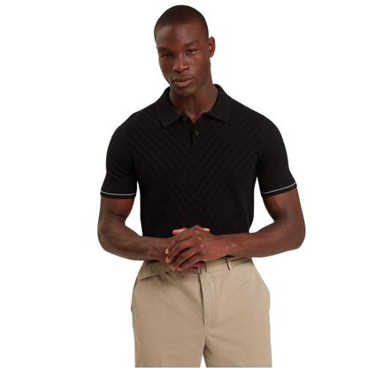 Black - Lifestyle - Ted Baker Mens Chevron Collared Polo Shirt