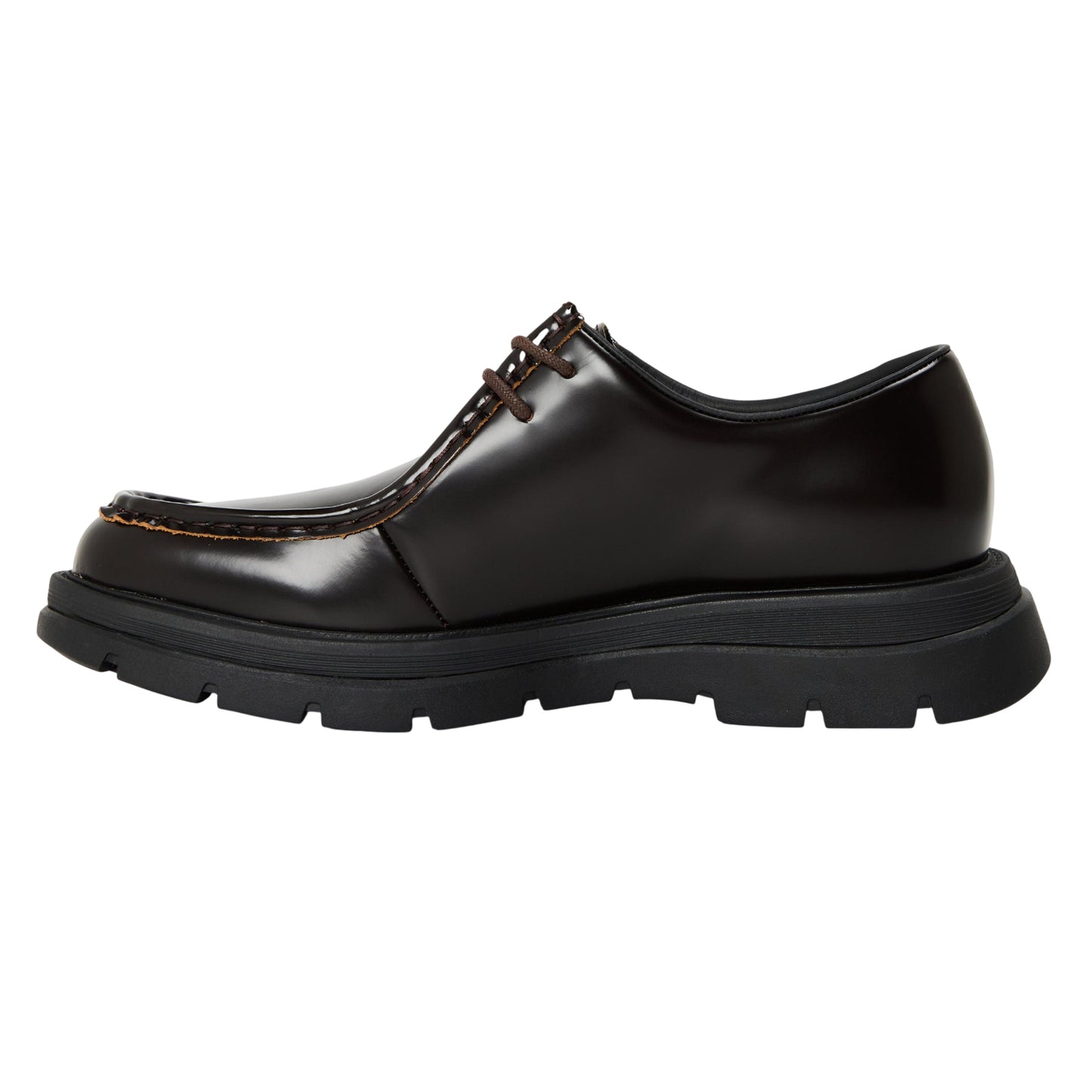 Brown - Back - Steve Madden Mens Reice Leather Backless Flat Mules