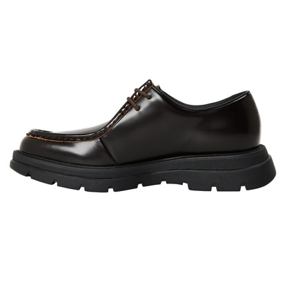 Brown - Back - Steve Madden Mens Reice Leather Backless Flat Mules