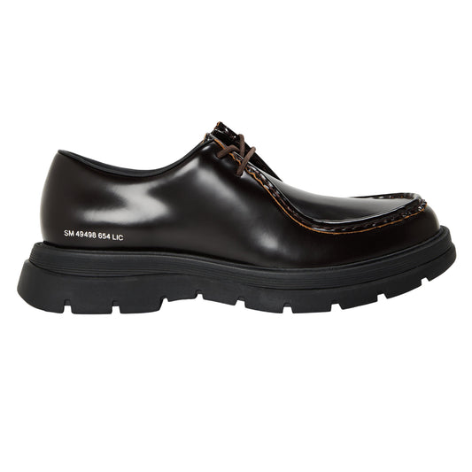 Brown - Front - Steve Madden Mens Reice Leather Backless Flat Mules