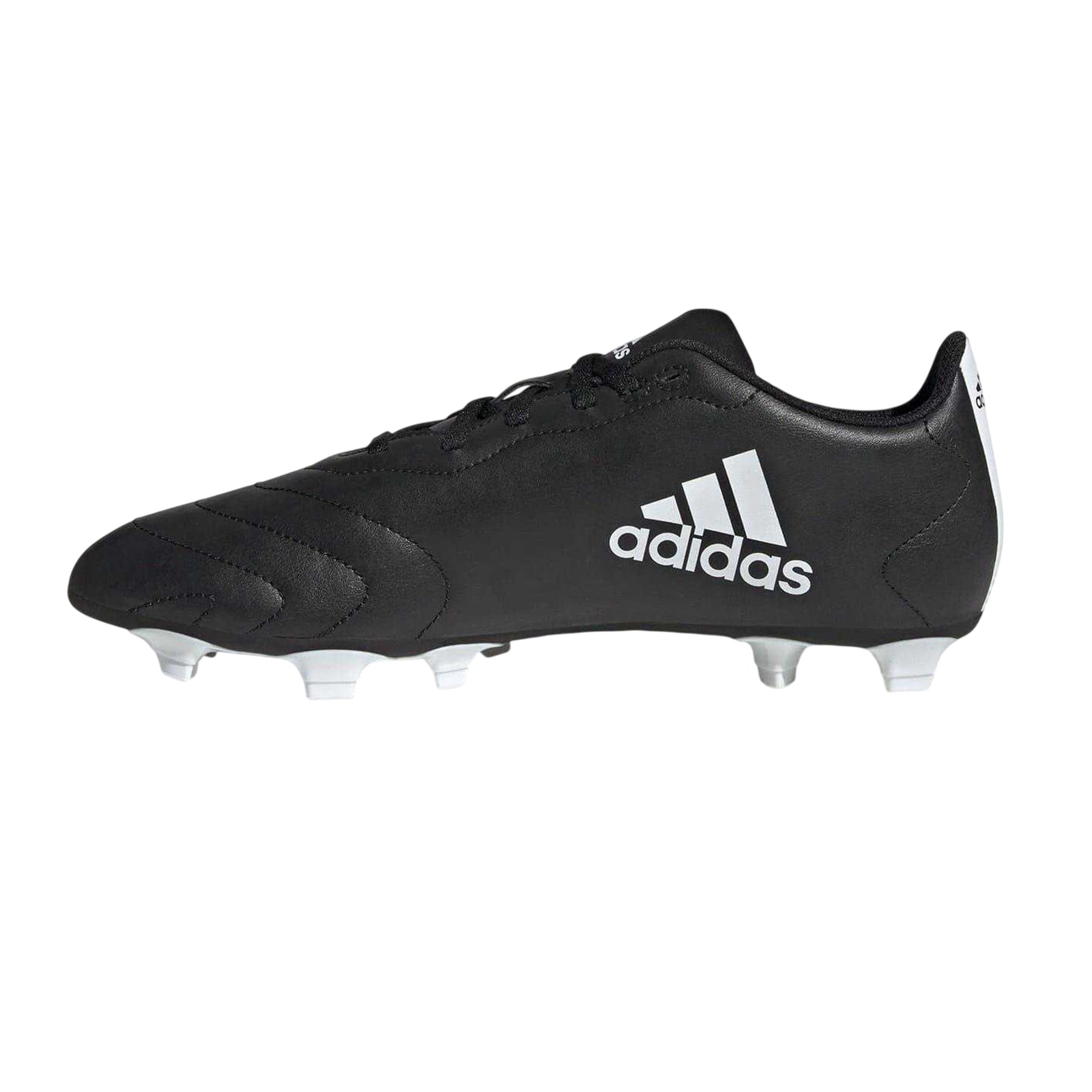 Black-White - Side - Adidas Mens Goletto VIII Firm Ground Football Boots