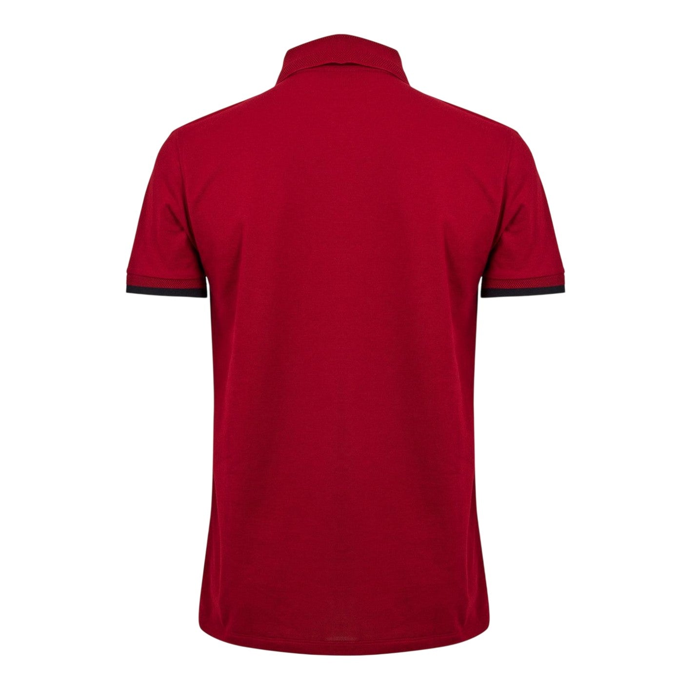 Dark Red - Back - Boss Mens Phillipson Collared Polo Shirt
