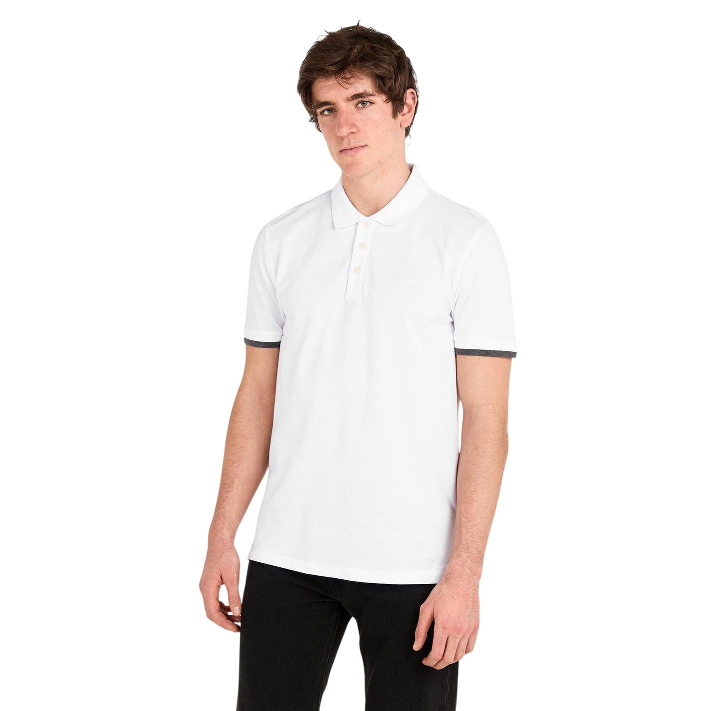 White - Side - Boss Mens Phillipson Collared Polo Shirt