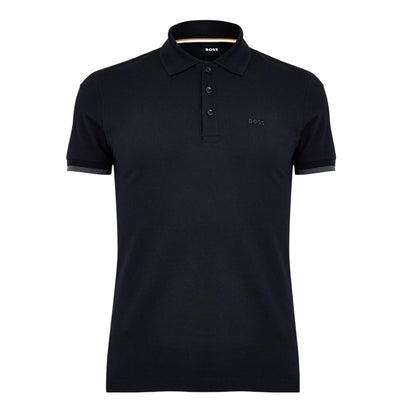 Blue - Front - Boss Mens Phillipson Collared Polo Shirt