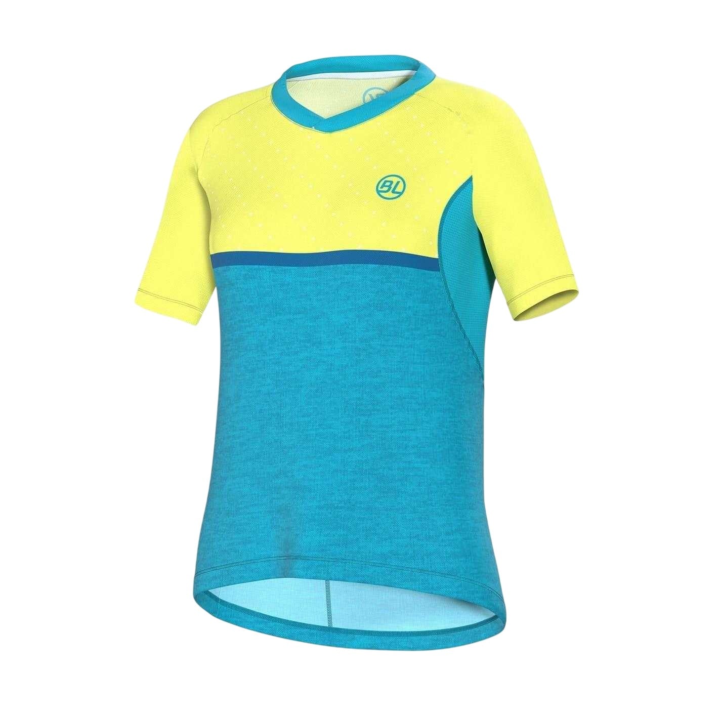 Yellow - Front - Bicycle Line Womens-Ladies Pedavena Colour Block Cycling Jersey