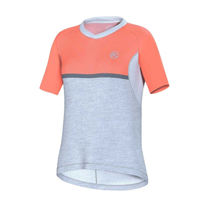 Red - Front - Bicycle Line Womens-Ladies Pedavena Colour Block Cycling Jersey