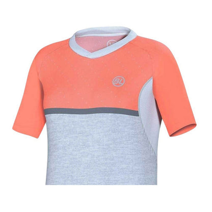 Red - Side - Bicycle Line Womens-Ladies Pedavena Colour Block Cycling Jersey