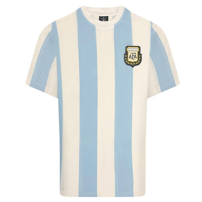 Blue-White - Front - Score Draw Mens Argentina Football Jersey