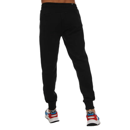 Black - Back - Puma Mens Small Logo Cuffed Jogging Bottoms