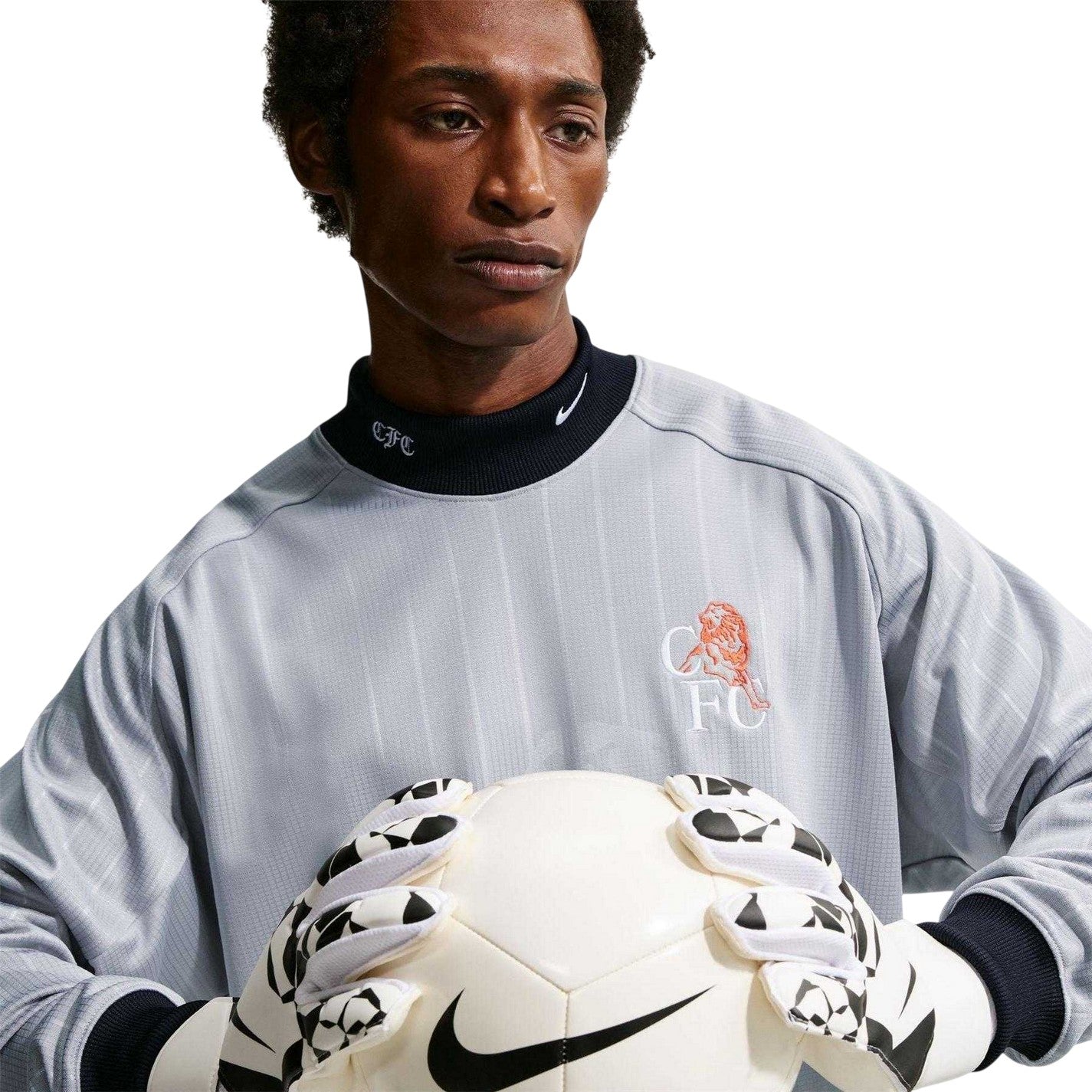 Grey-Orange - Side - Nike Mens 2025-2026 Chelsea FC Goalkeeper Jersey