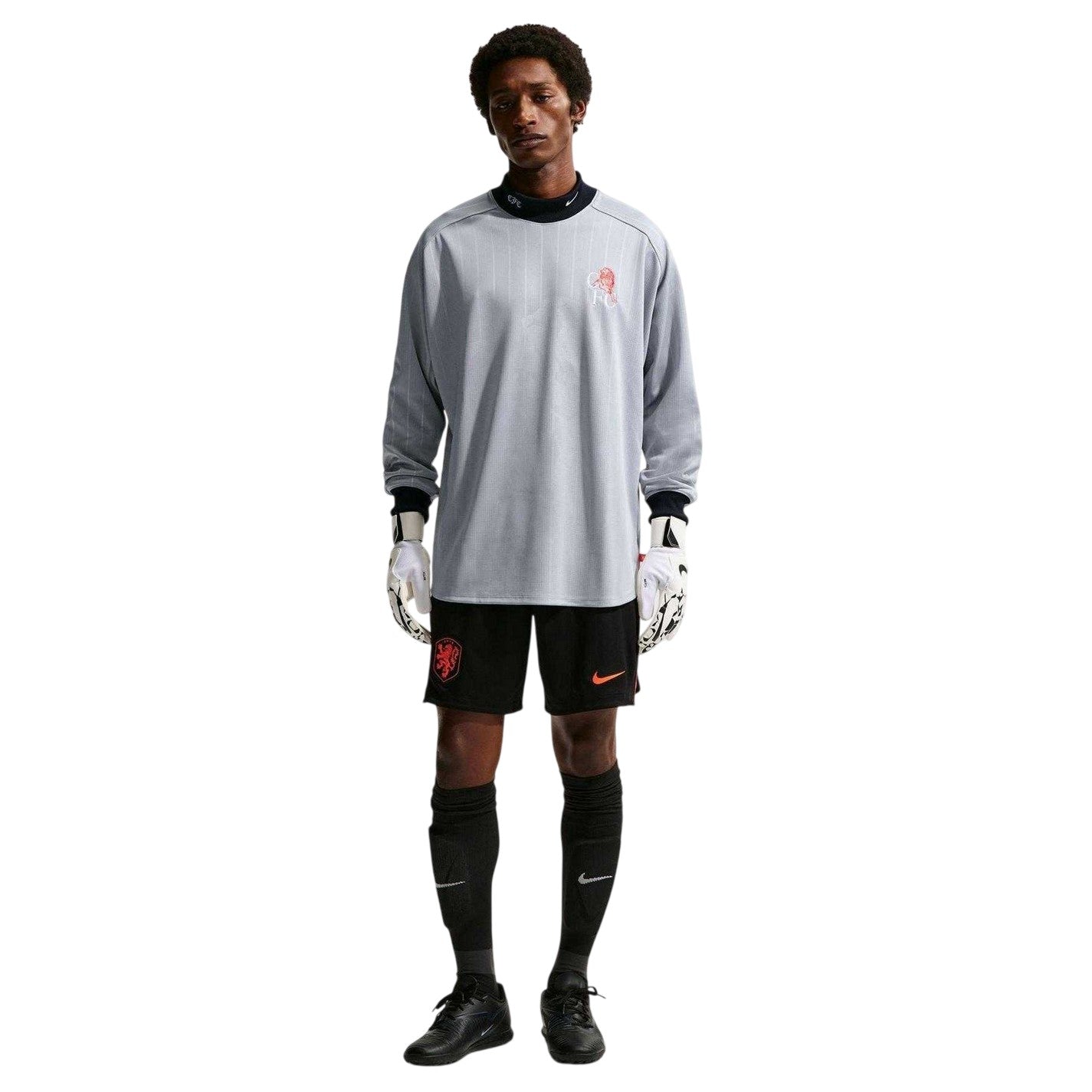 Grey-Orange - Front - Nike Mens 2025-2026 Chelsea FC Goalkeeper Jersey