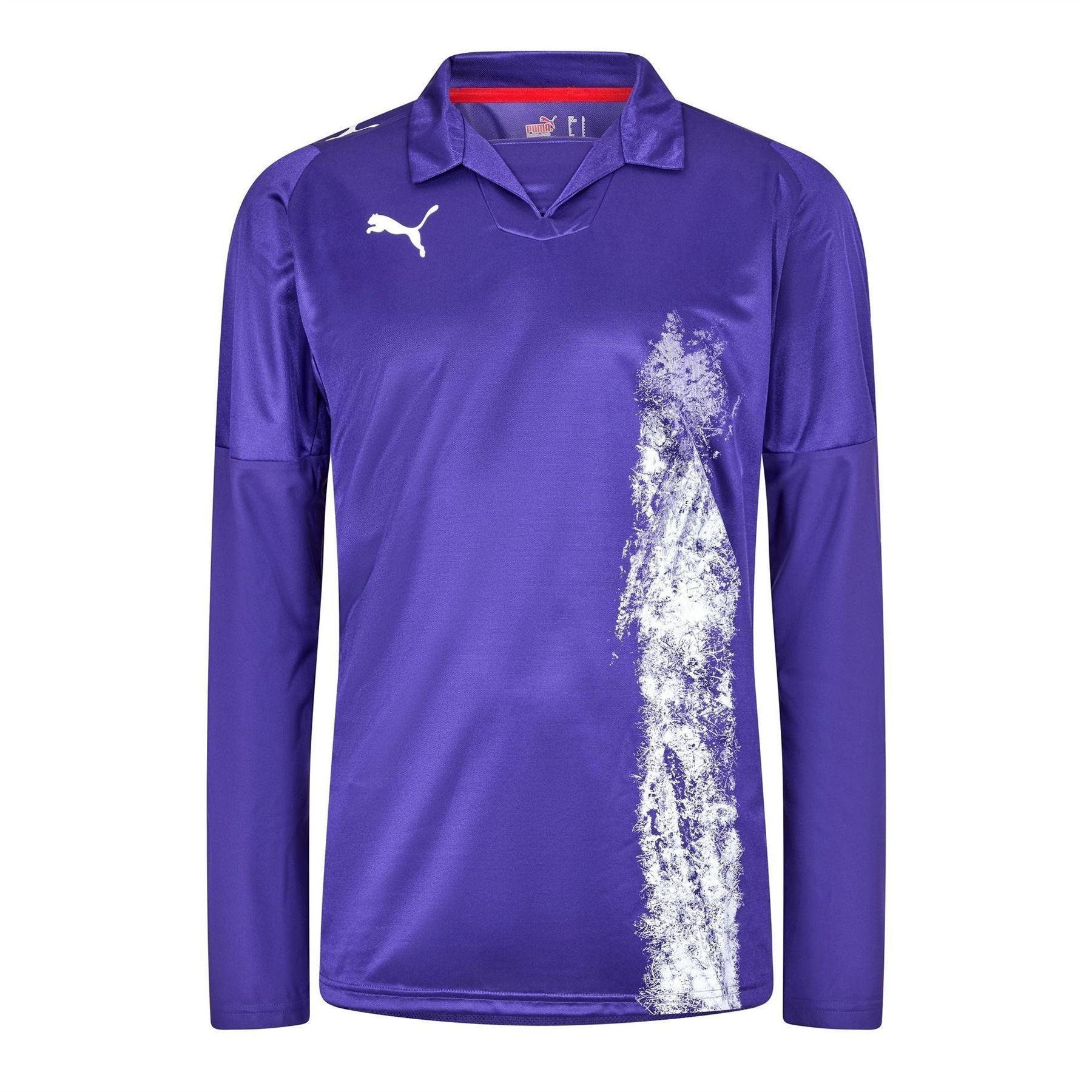 Purple - Front - Puma Mens Esito II Contrast Long-Sleeved Football Jersey