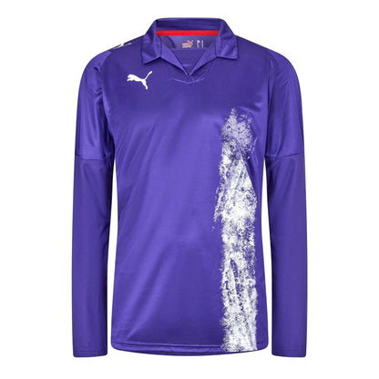 Purple - Front - Puma Mens Esito II Contrast Long-Sleeved Football Jersey