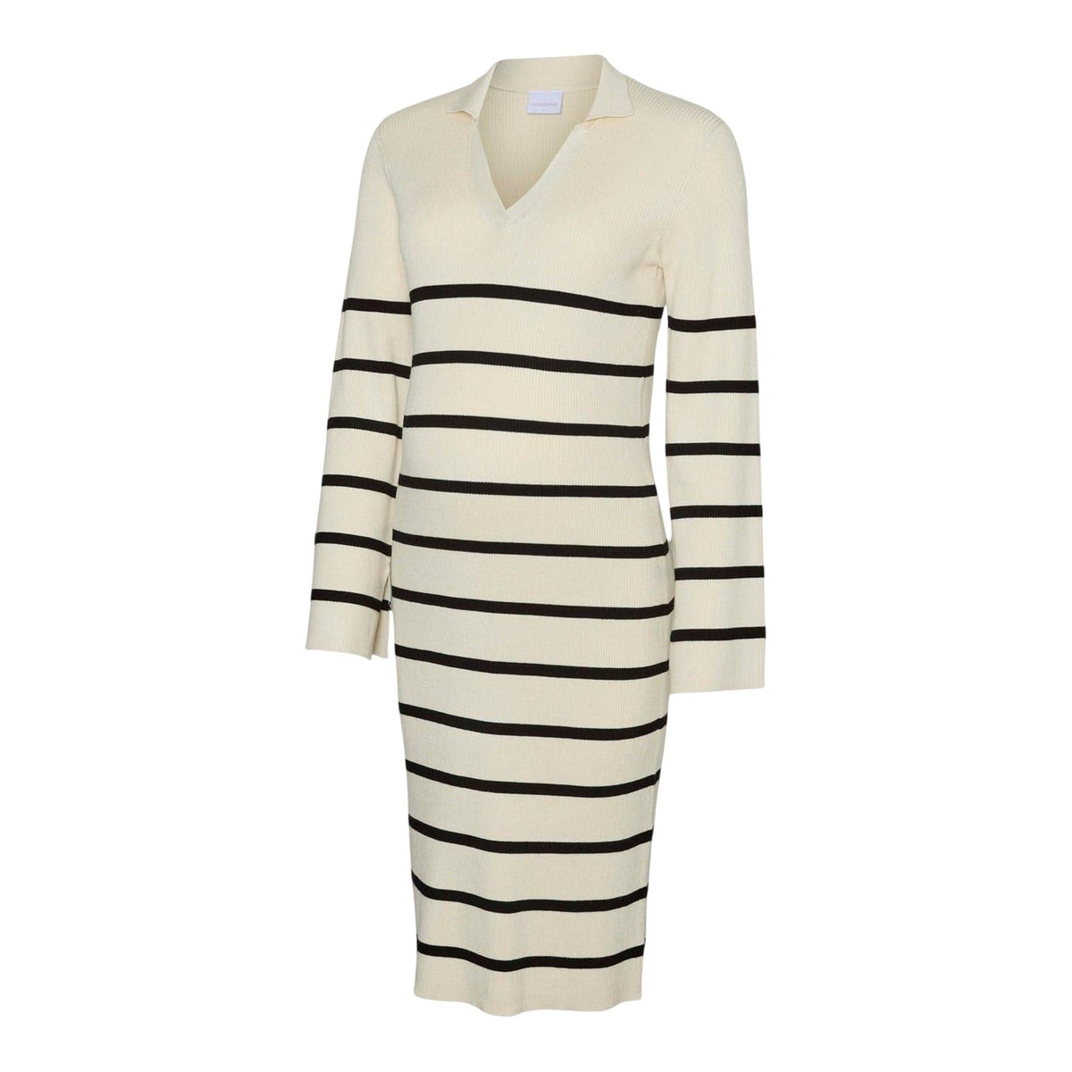 Birch - Front - Mamalicious Womens-Ladies Mlisabell V Neck Sweater Dress