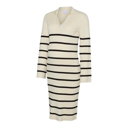 Birch - Front - Mamalicious Womens-Ladies Mlisabell V Neck Sweater Dress