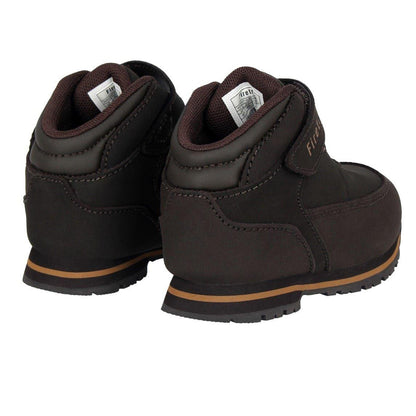 Brown - Back - Firetrap Baby Rhino Leather Boots