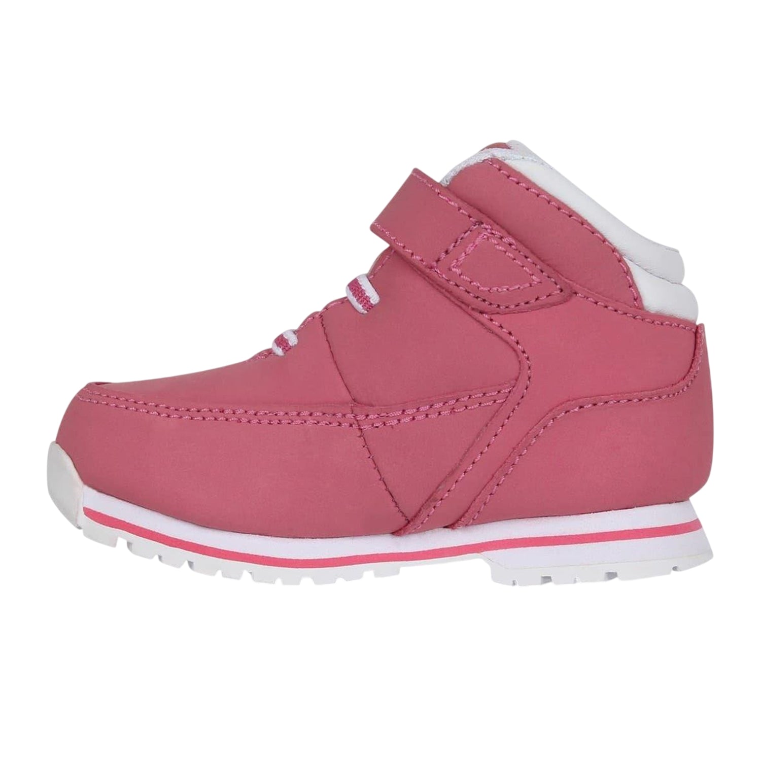 Pink-White - Side - Firetrap Baby Rhino Leather Boots