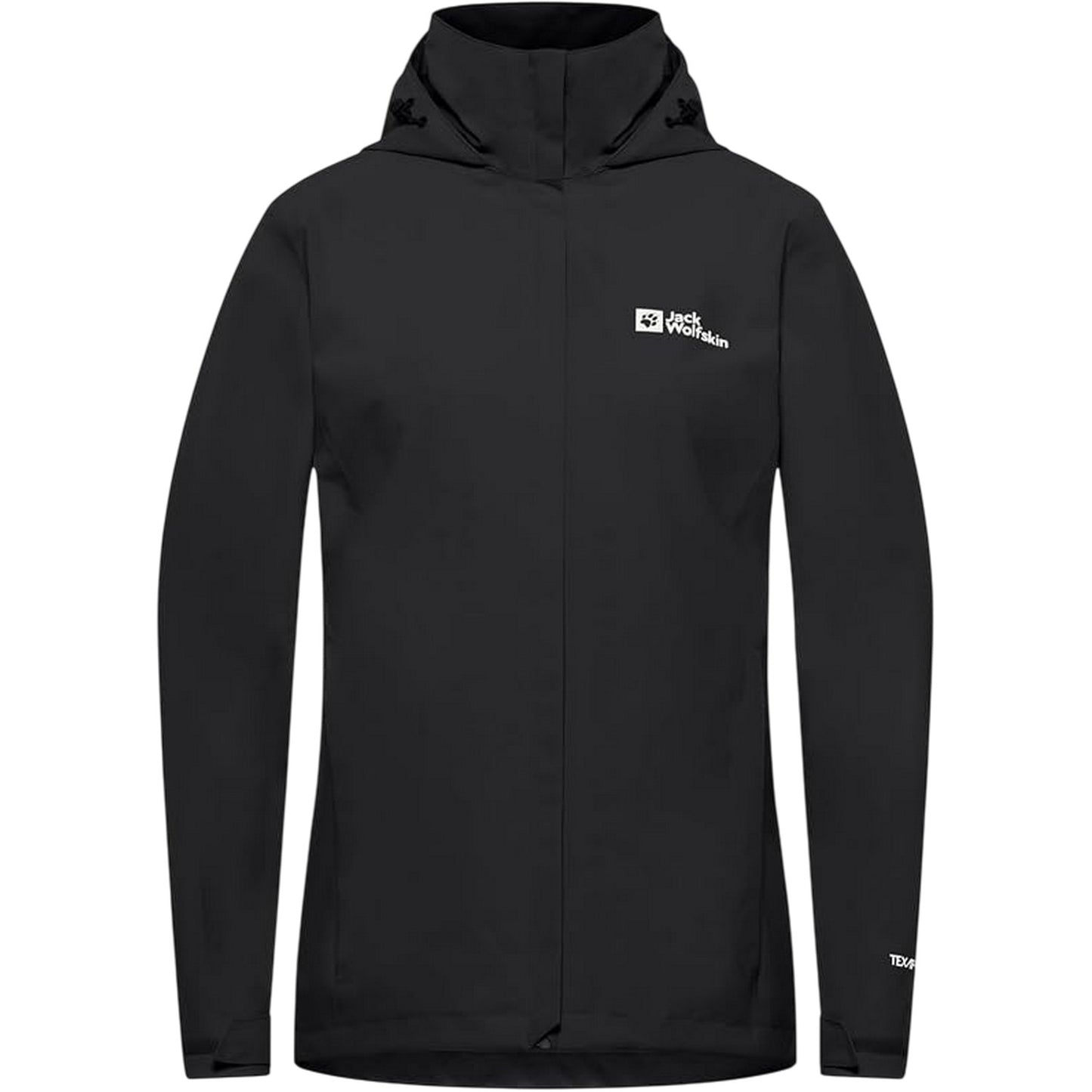 Black - Front - Jack Wolfskin Womens-Ladies Trailtime Waterproof Jacket