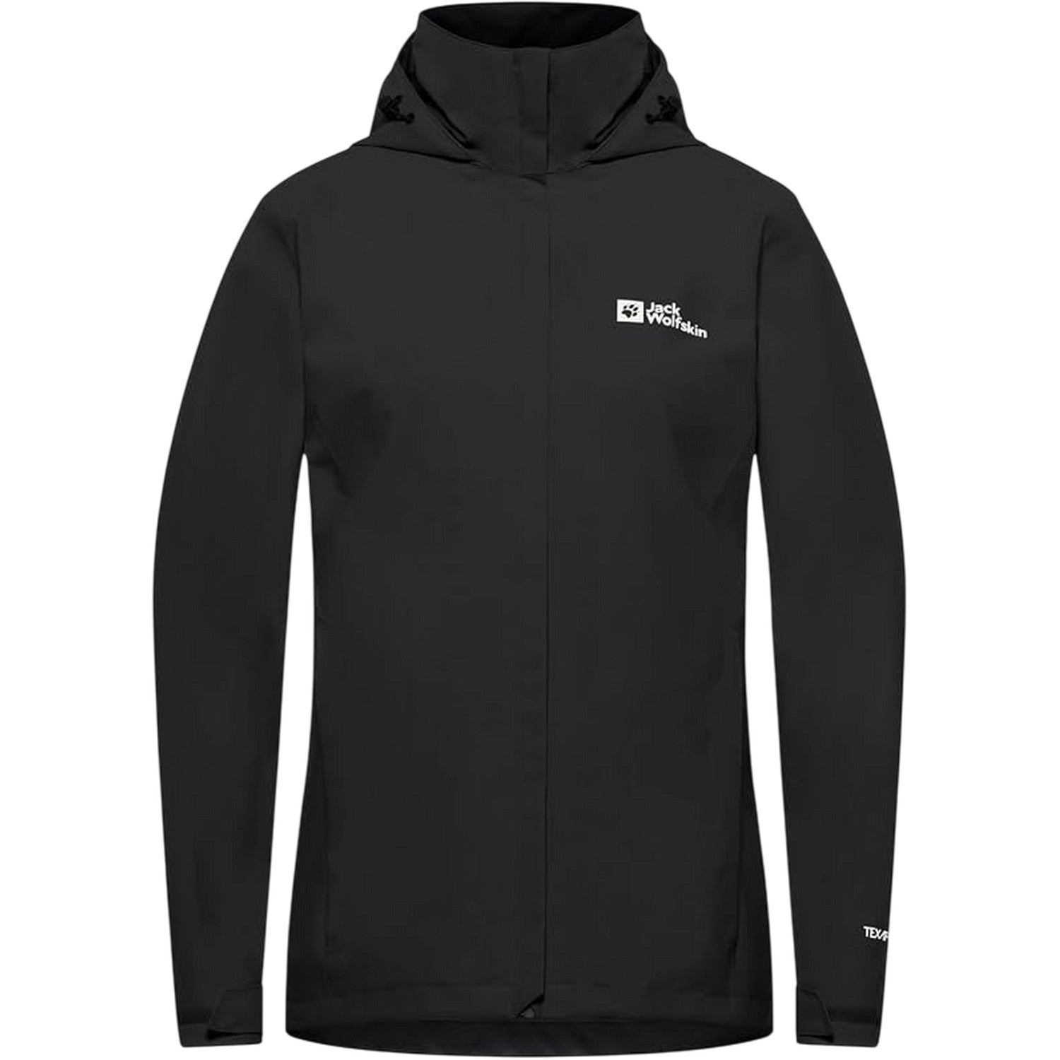 Black - Front - Jack Wolfskin Womens-Ladies Trailtime Waterproof Jacket