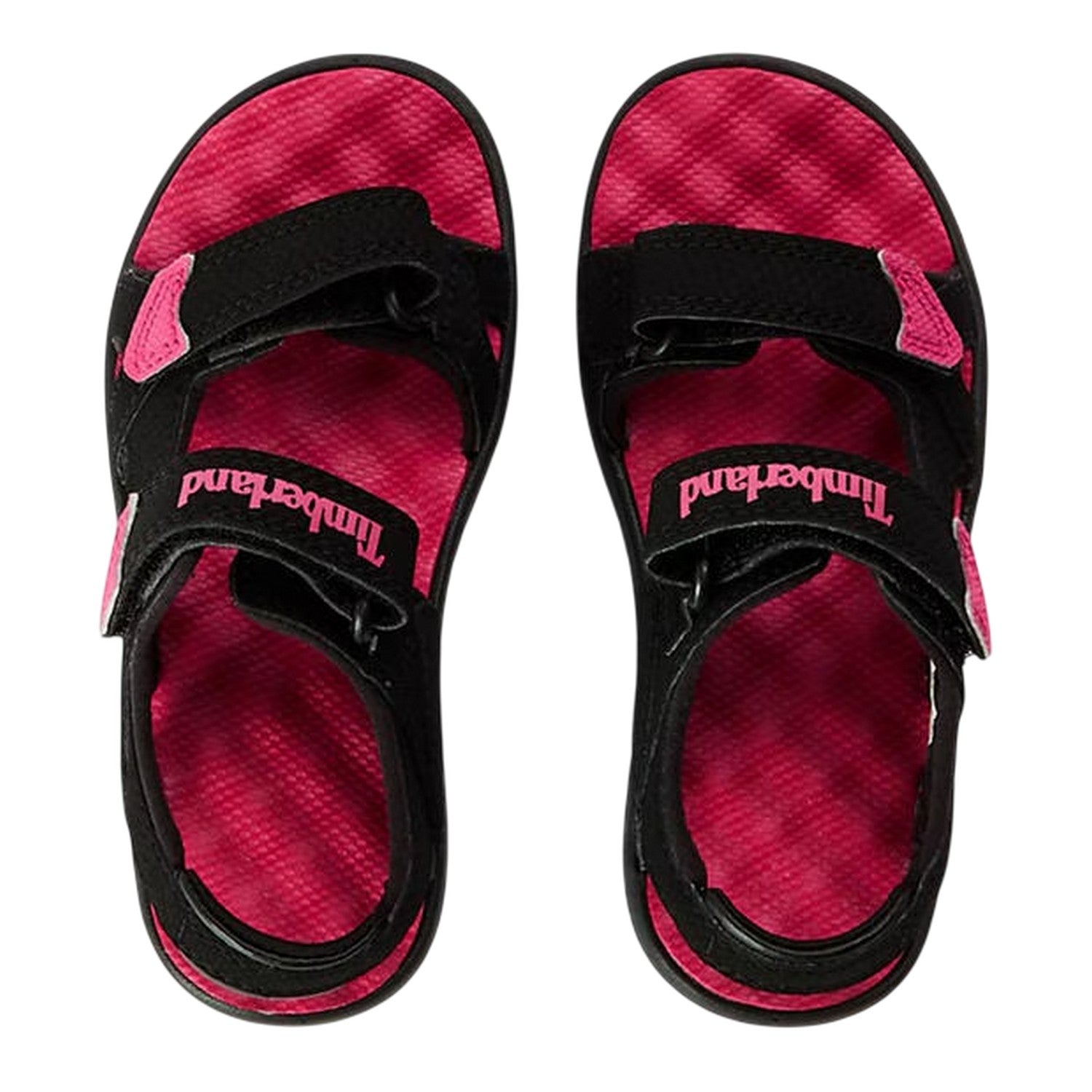 Black-Bright Pink - Side - Timberland Baby Perkins Row Sandals