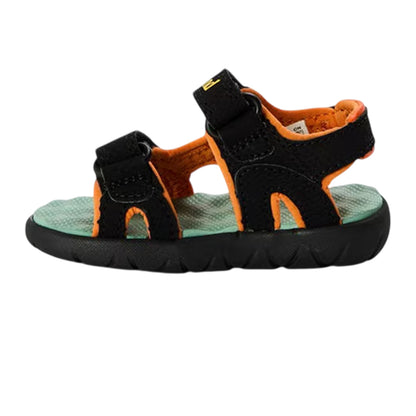 Black-Yellow - Back - Timberland Baby Perkins Row Sandals