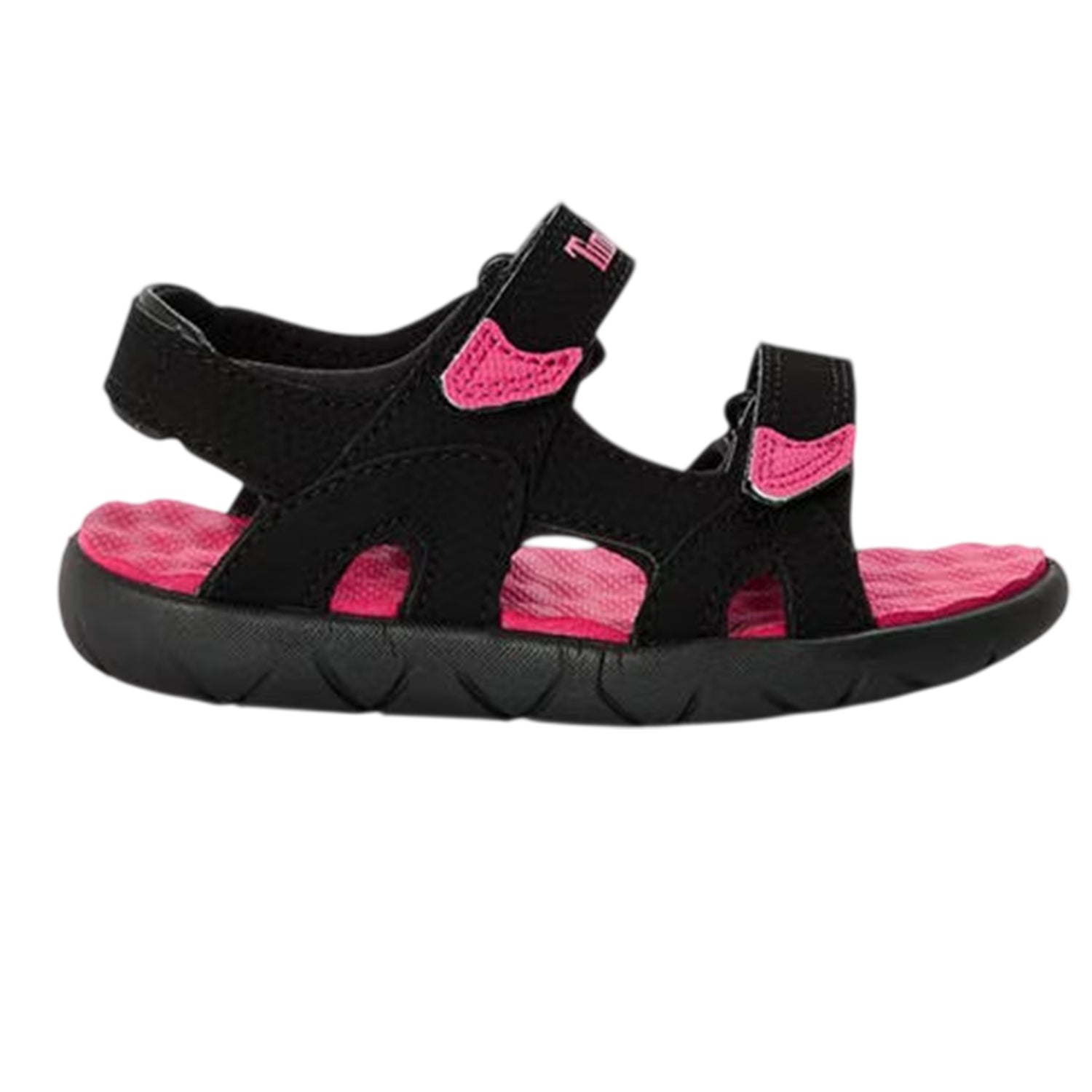 Black-Bright Pink - Front - Timberland Baby Perkins Row Sandals