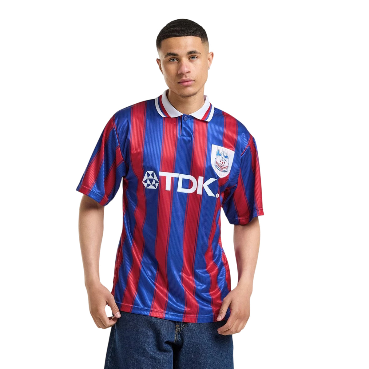 Red-Blue - Side - Score Draw Mens Crystal Palace Home Jersey