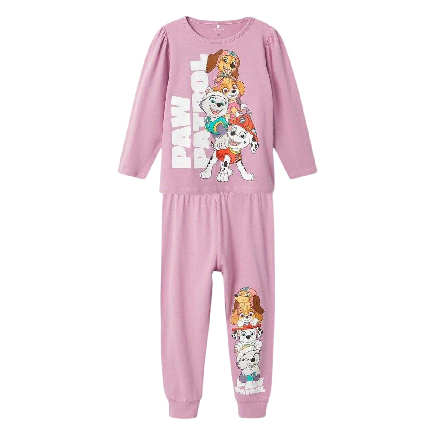 Mauve-Orchid - Front - Paw Patrol Girls Characters Long Pyjama Set