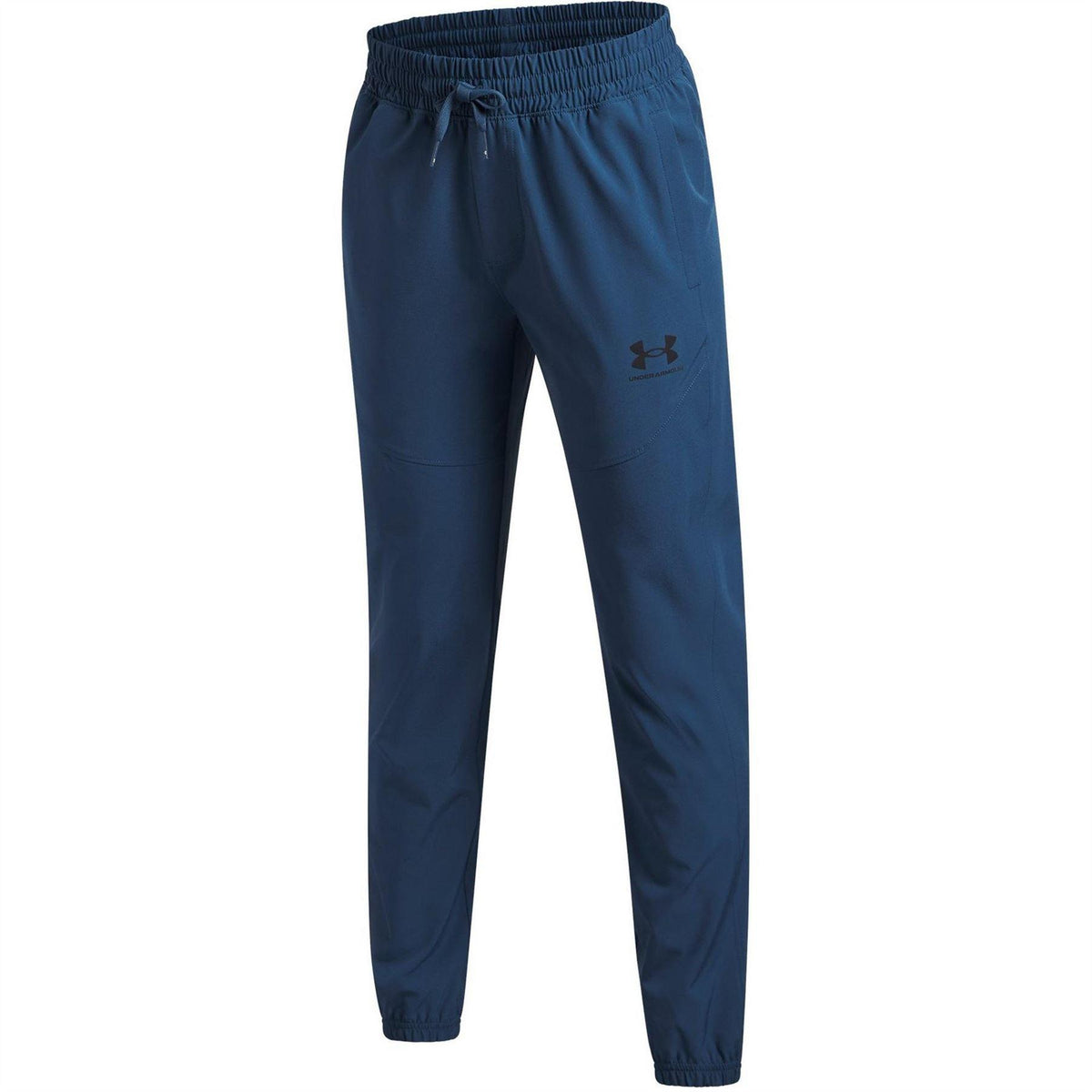 Blue-Black - Side - Under Armour Childrens-Kids Vibe Woven Relaxed Fit Joggers