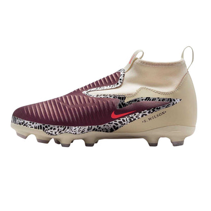 Burgundy-Digital Print - Side - Nike Childrens-Kids Academy Firm Ground Football Boots