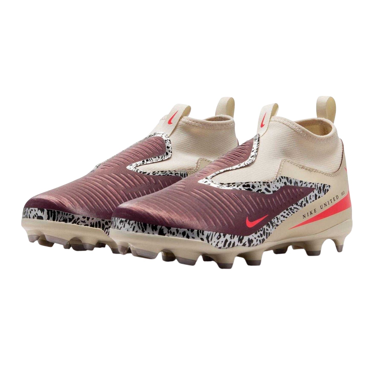 Burgundy-Digital Print - Pack Shot - Nike Childrens-Kids Academy Firm Ground Football Boots