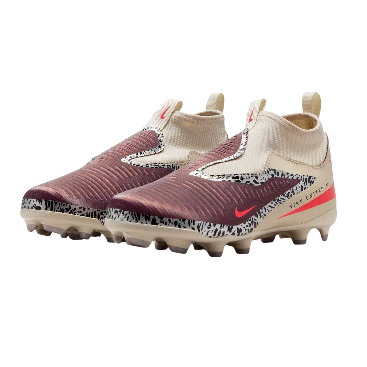 Burgundy-Digital Print - Pack Shot - Nike Childrens-Kids Academy Firm Ground Football Boots
