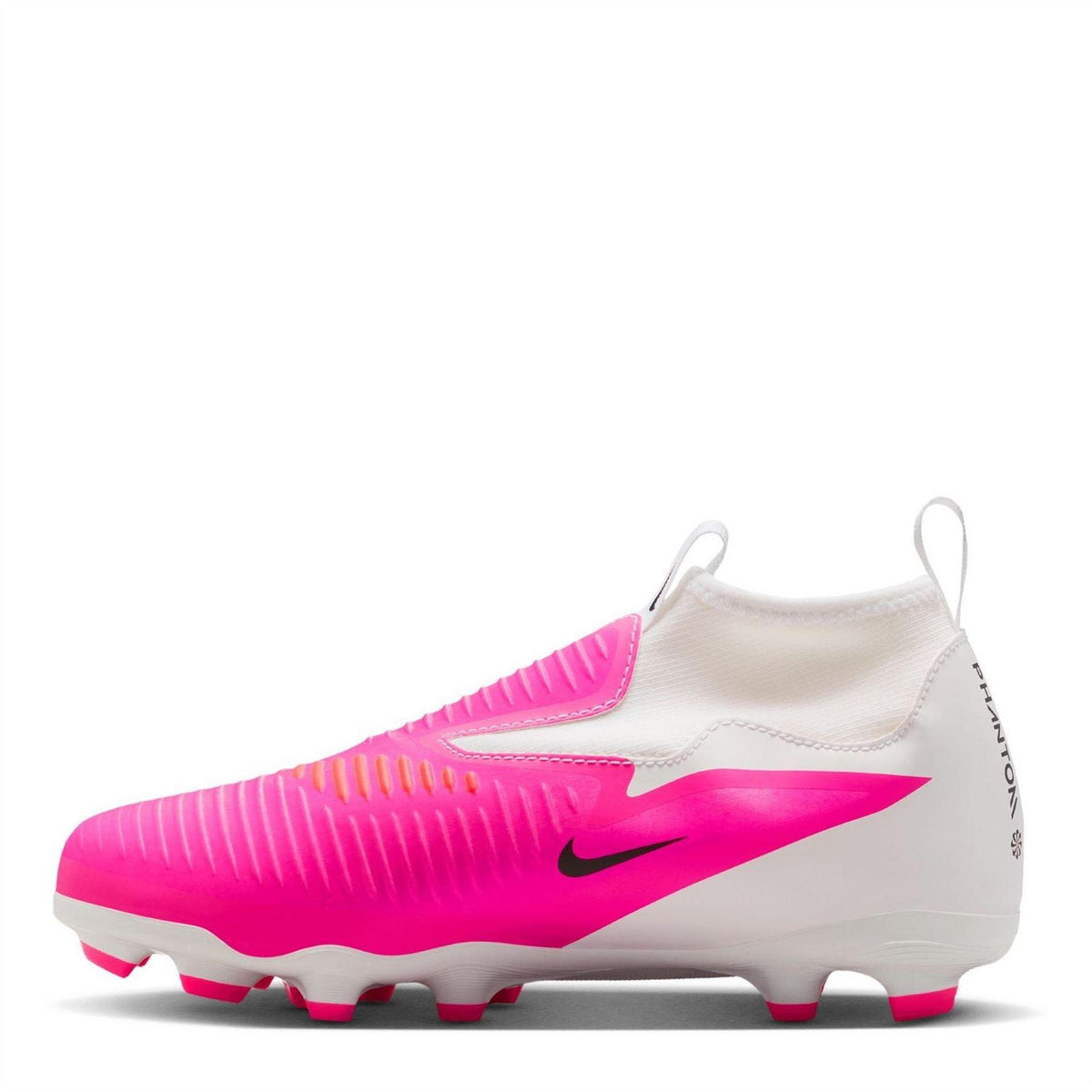 White-Pink - Back - Nike Childrens-Kids Academy Firm Ground Football Boots