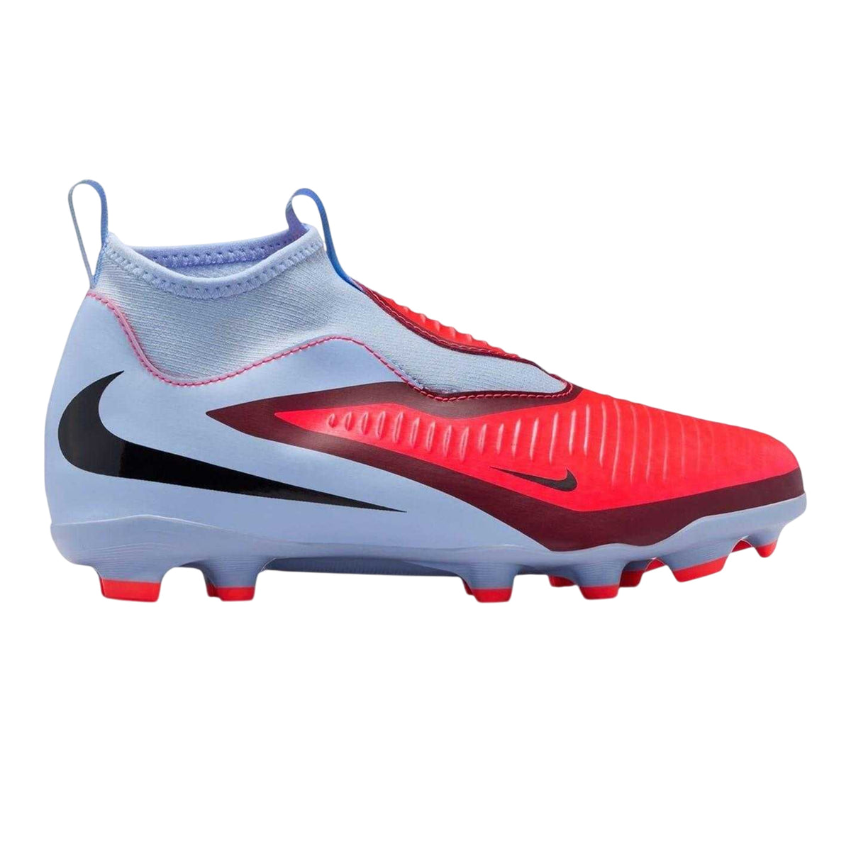 Blue-Purple - Front - Nike Childrens-Kids Academy Firm Ground Football Boots