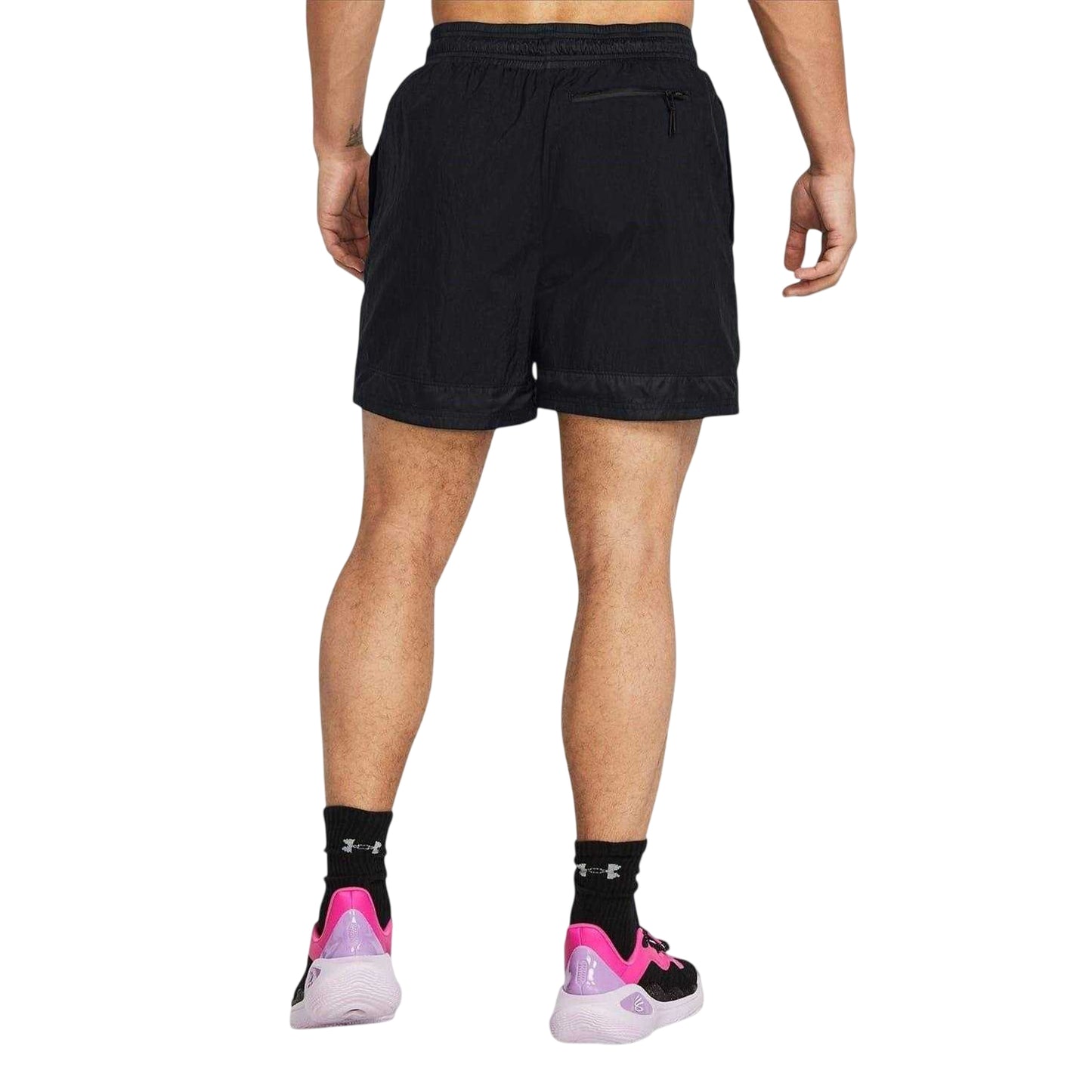 Black - Back - Under Armour Mens Curry Track Shorts
