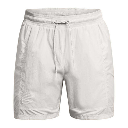 White - Front - Under Armour Mens Curry Track Shorts